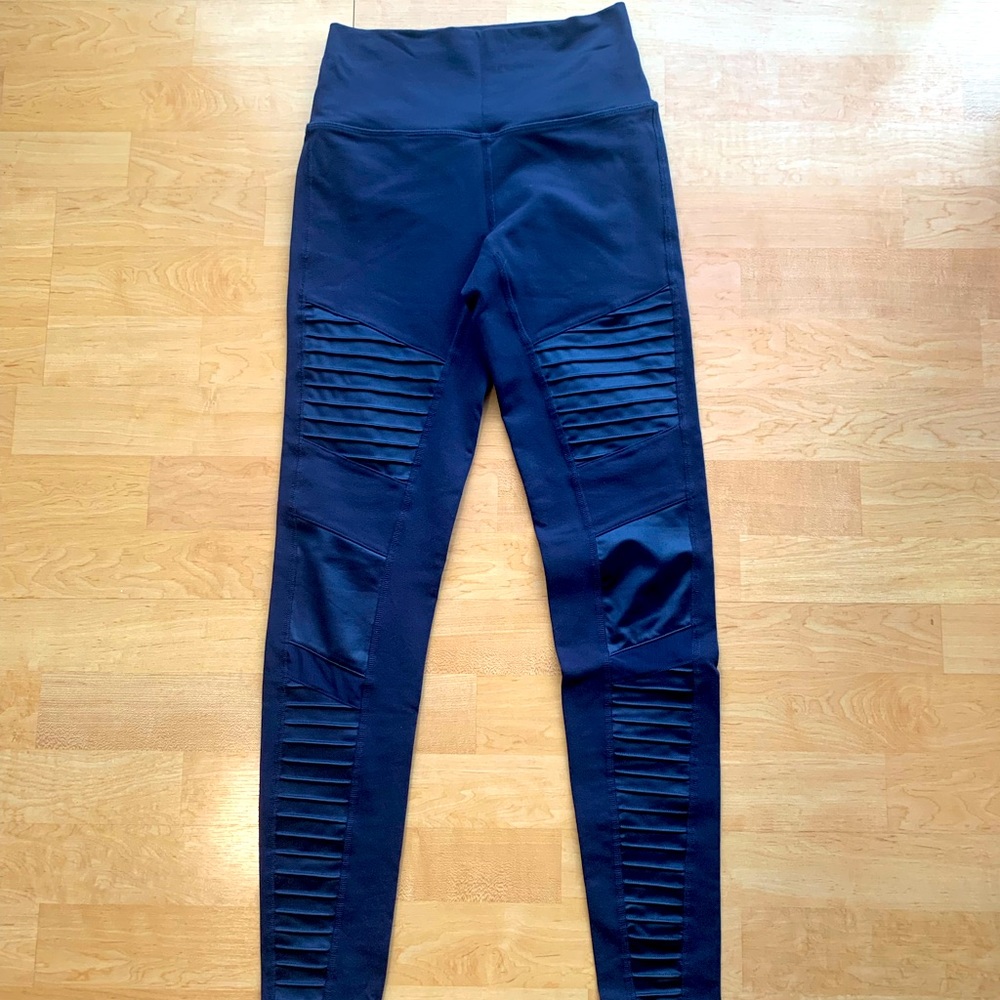 Alo Navy Moto Leggings Medium